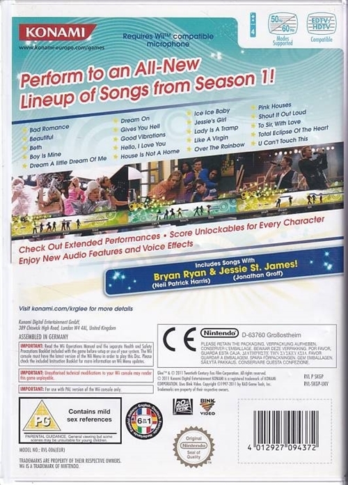 Karaoke Revolution Glee Volume 2 - Wii (B Grade) (Genbrug)
